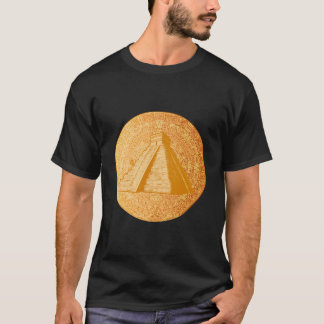 T-shirt Ancien calendrier aztèque Maya Sacré Pyramide Geom