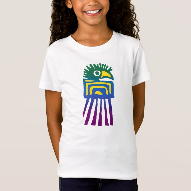 T-Shirt Ancien dessin d'oiseaux mexicains (Devant)