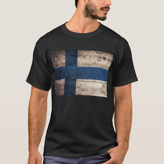 T-shirt Ancien drapeau de la Finlande (Devant)