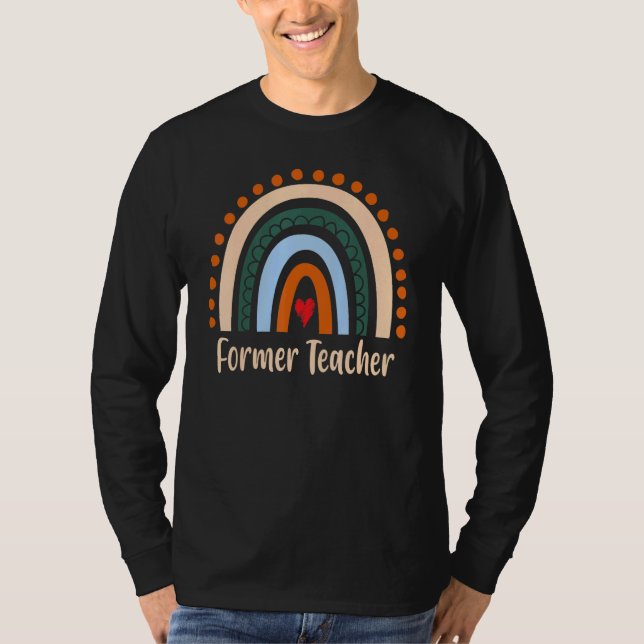 T-shirt Ancien enseignant Boho Rainbow Graduation Merci (Devant)