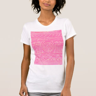T-shirt Ancien Motif mésopotamien sumérien rose