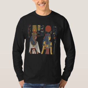 T-shirt Ancien pharaon égyptien Reines tenant la main vale