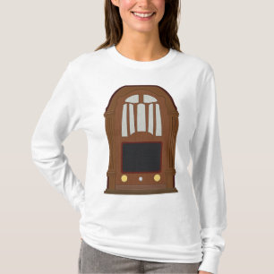 T-shirt Ancien poste de radio à tubes en bois antique stér