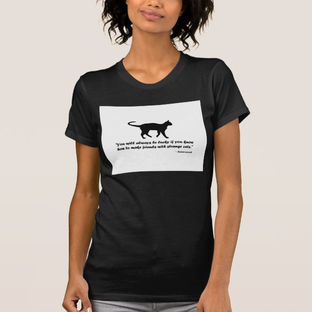 T-shirt Ancien proverbe de chat (Devant)