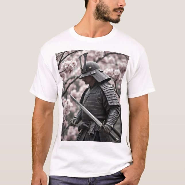 T-shirt Ancien Samouraï - Hommage au Guerrier au charbon d (Devant)