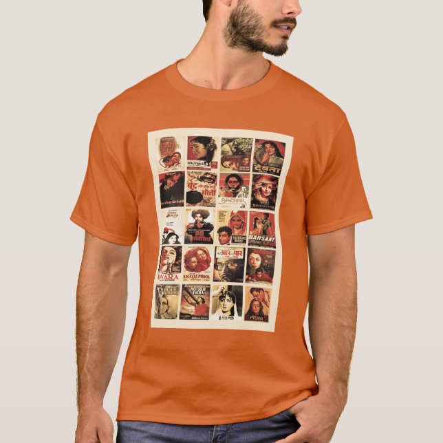 T-shirt Ancienne Affiche de Bollywood (Devant)
