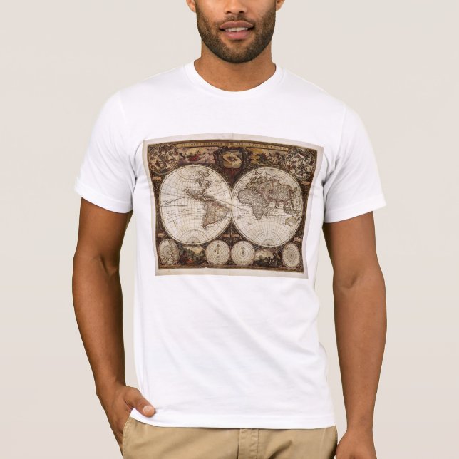 T-shirt Ancienne carte de Fuzzy Express® #4 (Devant)