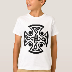 T-shirt Ancienne Croix Celtique à Entrelacs d'Art Fin