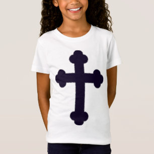 T-Shirt Ancienne croix chrétienne violette