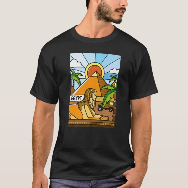 T-shirt Ancienne Egypte Sphinx et Pyramides égyptiennes An (Devant)