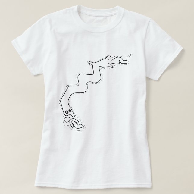T-shirt Anciens Aliens Dragon Geoglyphs Nazca Lines (Design devant)