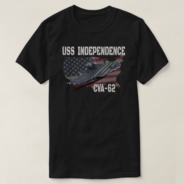 T-shirt Anciens Combattants des porte-avions de l'USS Inde (Design devant)