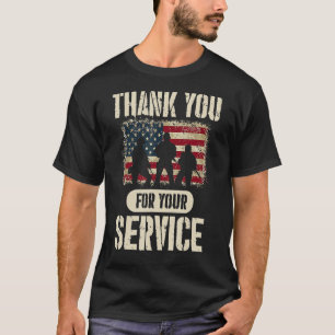 T-shirt Anciens Combattants Merci Pour Vos Services Patrio