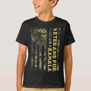 T-shirt Anciens Combattants Pour Kamala Camouflage Drapeau