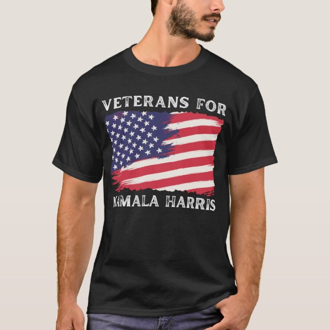 T-shirt Anciens combattants pour Kamala Harris 2024 Electi (Devant)