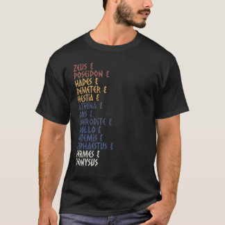 T-shirt Ancient Greek God and Goddess Greek Mythology Myth