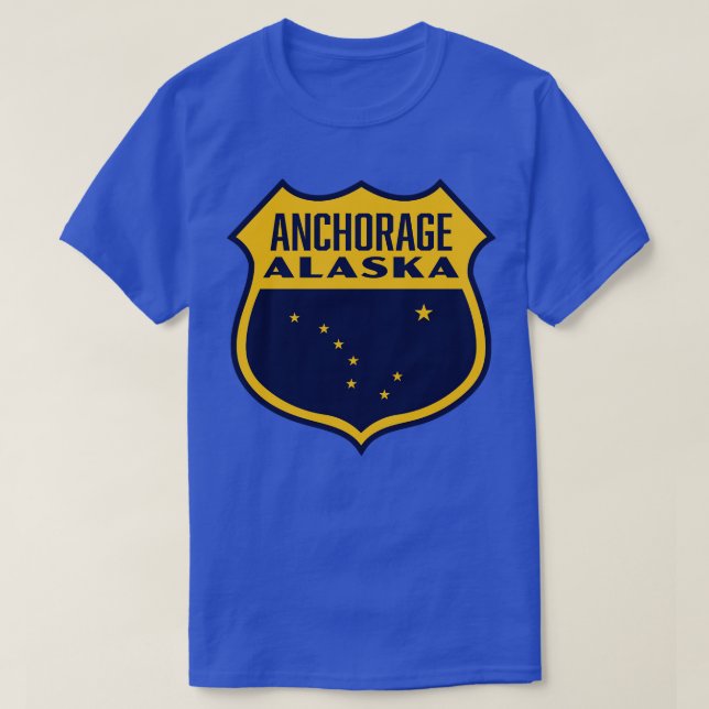 T-shirt Ancrage Alaska Retro Shield Jaune (Design devant)