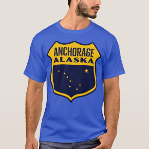 T-shirt Ancrage Alaska Retro Shield Jaune