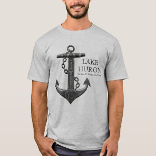 T-shirt Ancrage de pirate nautique en détresse du lac Huro