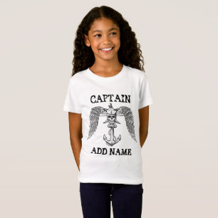 T-Shirt Ancrage personnalisé du nom du capitaine de bateau