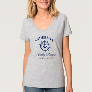 T-shirt Ancre bleu marine Helm Famille Réunion V Grey