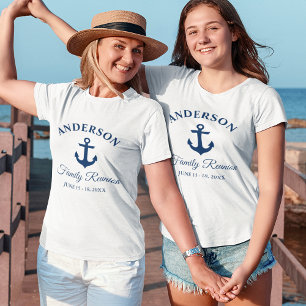 T-shirt Ancre Bleue de la marine nautique Réunion des fem