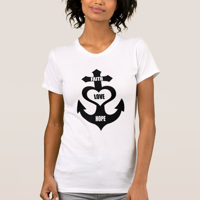 T-shirt Ancre croisée de coeur (Devant)