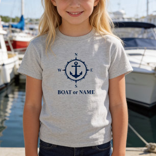 T-shirt Ancre de boussole nautique pour votre bateau ou no