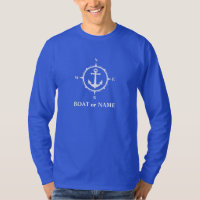 Ancre de boussole nautique Votre bateau ou nom Ble