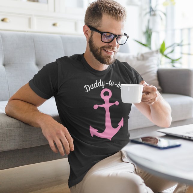 T-shirt Ancre de livraison rose avec graphique de texte pe (Créateur téléchargé)