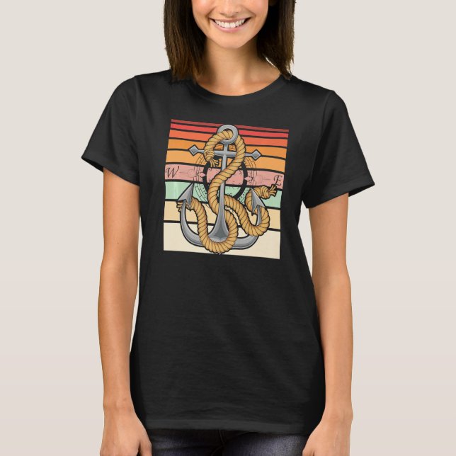 T-shirt Ancre de voile rétro (Devant)