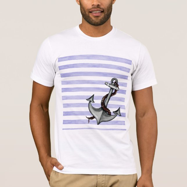 T-shirt Ancre du navire nautique (Devant)