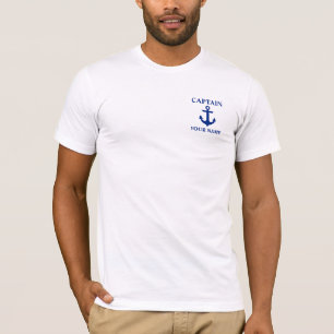 T-shirt Ancre du nom du capitaine nautique