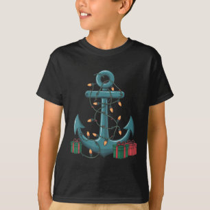 T-shirt Ancre Éclairage Noël Croisière Bateau Ancre Chris
