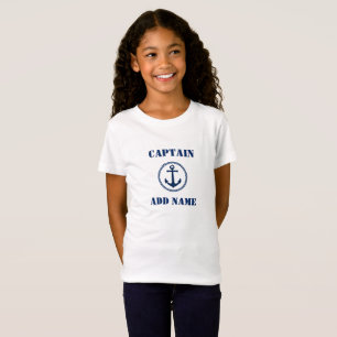 T-Shirt Ancre et nom/grade marins modernes Bleu