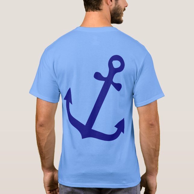 T-shirt Ancre minimaliste Conception nautique (Dos)