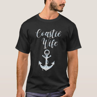 T-shirt Ancre Motif rayée de la Garde côtière