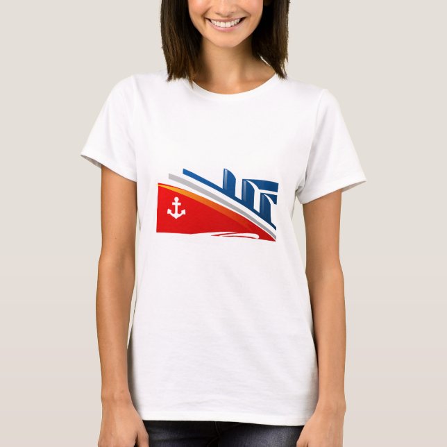 T-shirt Ancre nautique Bateau Mer Océan Navire Logo Chemis (Devant)