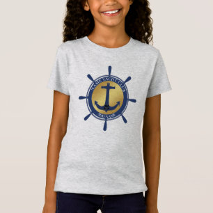 T-Shirt Ancre nautique bleue nom du club de yacht bateau m