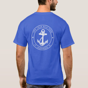 T-shirt Ancre nautique Nom du bateau Famille Croisière Per