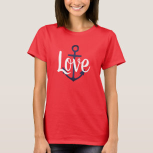 T-shirt Ancre nautique + script LOVE
