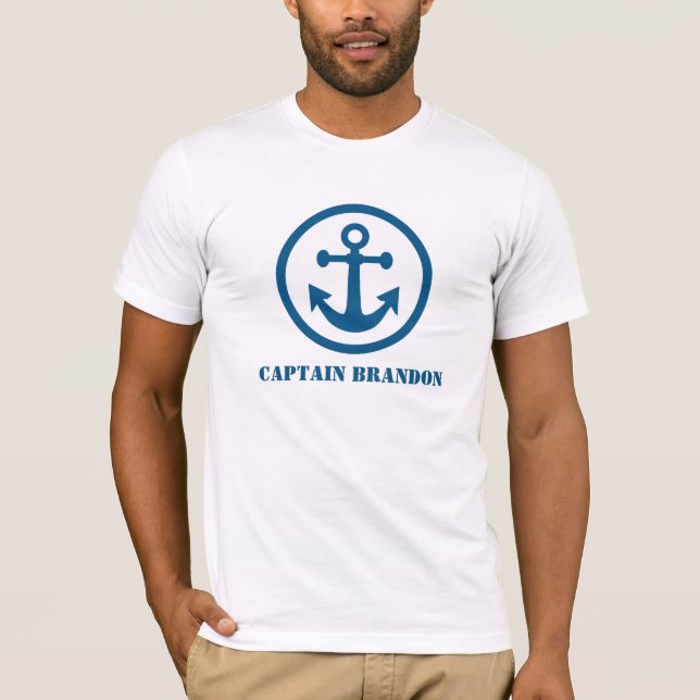 T-shirt Ancre nautique vêtements de texte personnalisés (Devant)