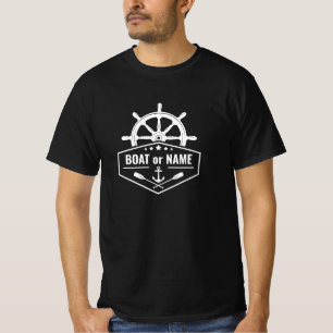 T-shirt Ancre nautique Voitures de bateau Roue de bateau B