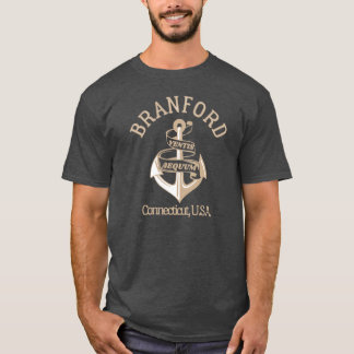 T-shirt Ancre Rétro Branford Connecticut États-Unis