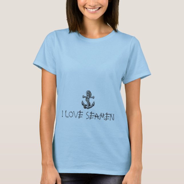 T-shirt Ancre-tatouage, J'AIME DES MARINS (Devant)