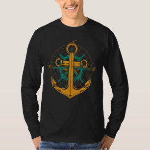 T-shirt Ancre Voile de direction de bateau à voile