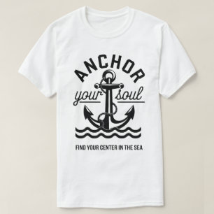 T-shirt Ancre Votre âme Nautique Océan Conception de devis