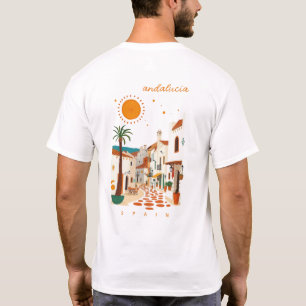 T-shirt Andalousie Andalucía Espagne tenue de ville blanch