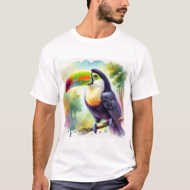 T-shirt Andean grey breasted toucan 100924AREF147 - Waterc (Devant)