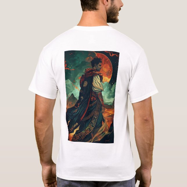 T-shirt Ander - Masculine beau homme arabe avec H court (Dos)